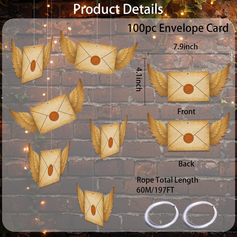 100Pc Floating Wizards Postcards Envelope Card Magical Wizards Floating Acceptance