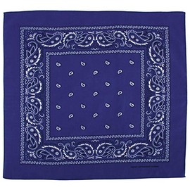 MFH Bandana Cotton Royal Blue White, royal blue