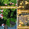 2 Sets Solar Garden Bee Lights IP65 Waterproof 8LEDs Solar