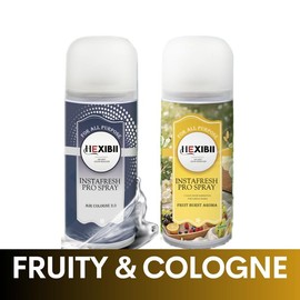 Automatic Spray ,HEXIBII InstaFresher for Home & Car - Floral Scented Air Freshener with Odor Elimination Spray, 6.2 Oz, Pack of 3, Safe & Tested Formula:_COLOGNE & FRUITY
