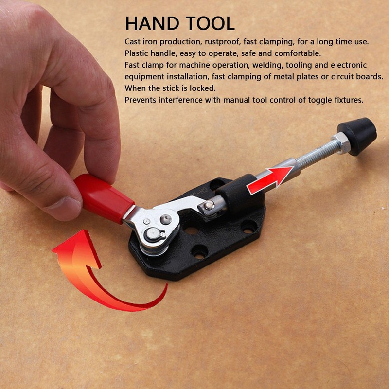 2Pcs Toggle Clamp, Quick Release Push Pull Toggle Clamp, Cast