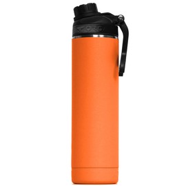 ORCA Hydra 22oz | Insulated, Stainless Steel Water Bottle with Powder Coat Finish & Silicone Grip Whale Tale Handle, Dishwasher Safe Sports Bottle — Blaze Orange