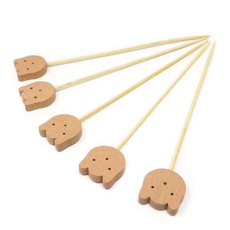 Honbay 100PCS Cute Cat Bear Cocktail Picks Sticks Party Food