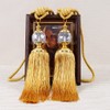 ZYWUOY 2 x Luxury Curtain Holdbacks Rope Tiebacks Tassel Tiebacks