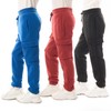 Boys 3-Pack Fleece Active Athletic Workout Jogger Pants with Cargo
