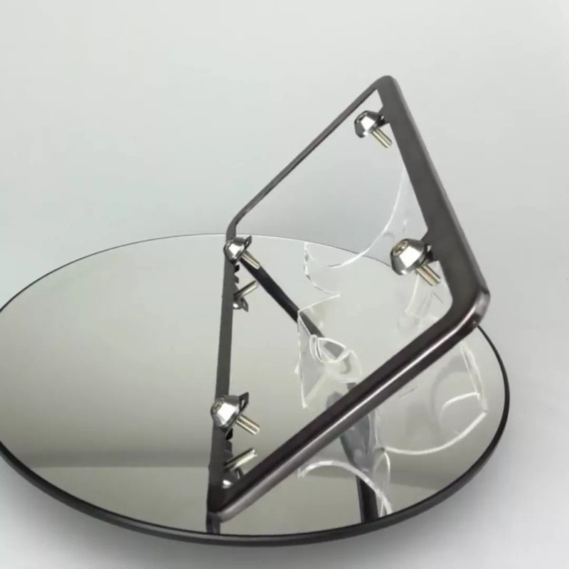 MotorVehicleParts New Slim 4 Holes Black Chrome License Plate Frame