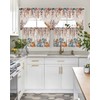 Fall Thanksgiving Kitchen Curtains Sets 24 Inch Length with Valance,