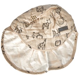 Sterntaler Boys' Savannah Sun Hat with Neck Protection, beige