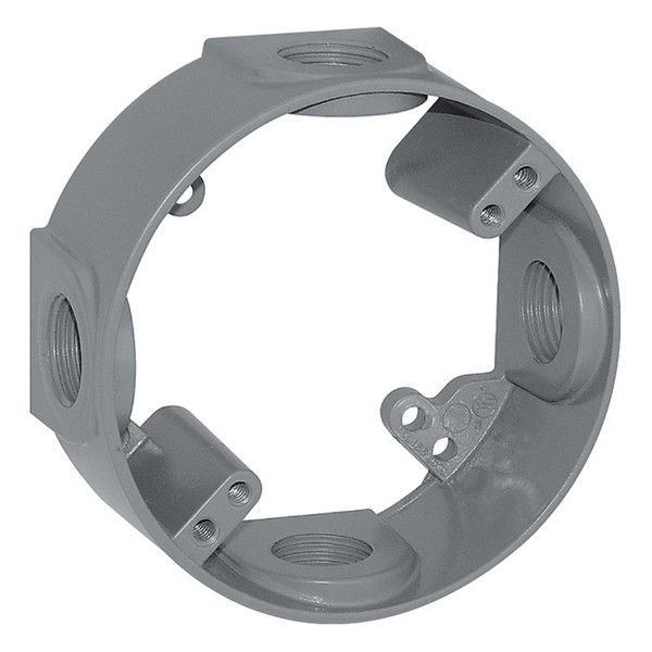 Sigma Electric, Gray 14236 1/2-Inch 4 Hole Round Extension Ring