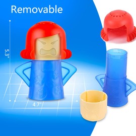 Abnaok Microwave Cleaner, Angry Mama Microwave Cleaner Microwave Oven Steam Cleaner Easily Clean in Minutes Cleans Add Vinegar and Water for Home or Office with English Manual (Blue)