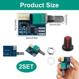 2Pack PWM Fan Speed Controller, drehzahlregler 12v, DC 0-12V 4 Draht PC CPU Fan Speed Controller regler schalter, Variabler Geschwindigkeitsco