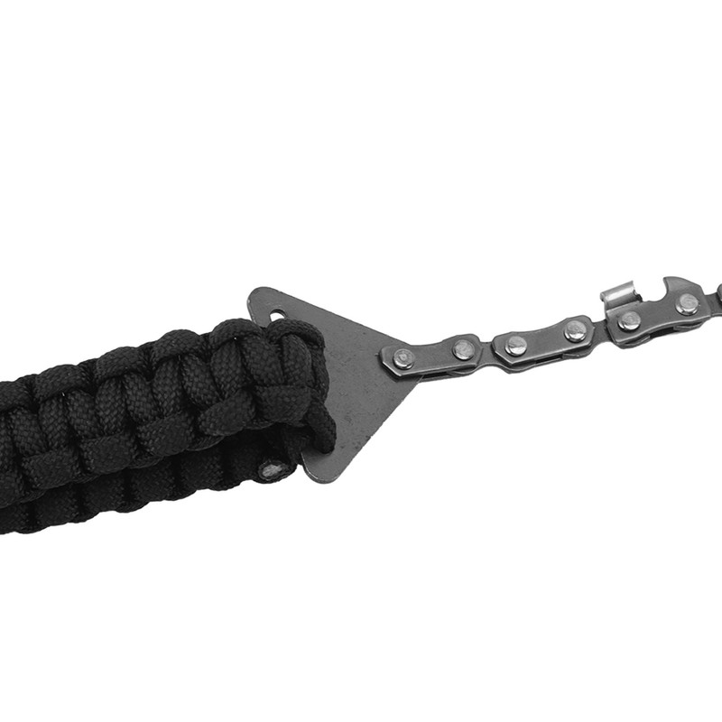 Camping Chainsaw 36in Black Manganese Steel 49 Knots Folding Chain