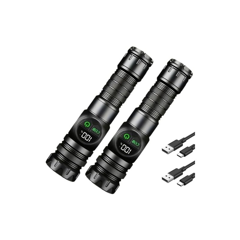 MC-ELIN Rechargeable Flashlights High Lumens 10000 Long Distance, Super Bright