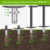 Dolibest 3-in-1 Sod Plugger & Bulb Planter Tool - Depth