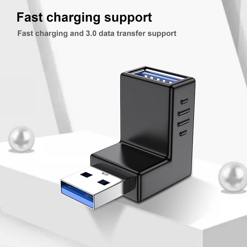 SELIACR USB to USB Angle Adapter (Pack of 4), 3.0USB