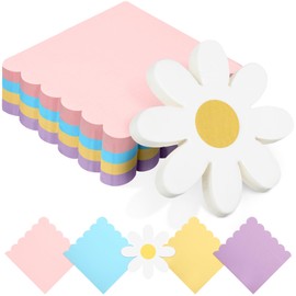 MotiMind 150 Pack Blue Dog Scalloped Napkins 6.5 x 6.5 Inch Disposable Paper Napkins Purple Yellow Pink with Scalloped Edges for Boys Girls Cartoon Blue Puppy Theme Baby Shower Birthday Supplies