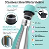 Insulated Water Bottle,2 Pack-12oz Stainless Steel Water Bottles with straw