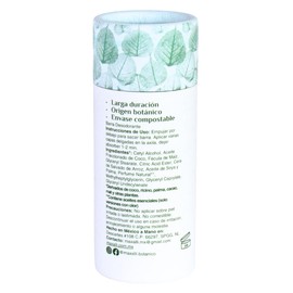 Desodorante Natural en Barra de Coco y Vainilla, Sin Aluminio, Orgánico, 78 g