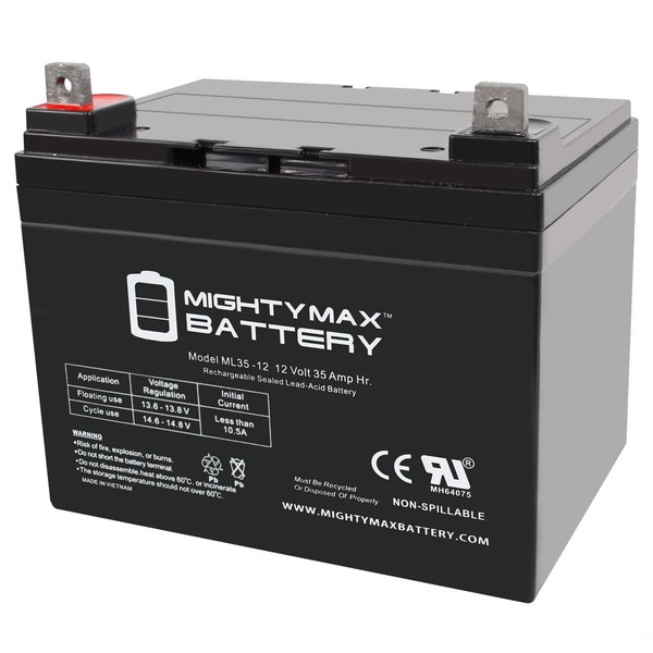 Mighty Max Battery 12V 35AH SLA Battery for Troy-Bilt Big Red Horse Rototiller