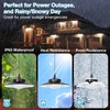 Solar Pendant Lights Outdoor,4 Heads Solar Shed Light Dimmable with