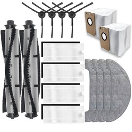 Accessories Replacement Parts Accessory Set for Honiture Q6 Pro, for Laresar L6 Pro, for Imou L11 Pro, for Airrobo T10+, for Neabot N2, 2 Main Brushes, 4 Side Brushes, 4 Filters, 4 Mop Wipes, 2 Dust