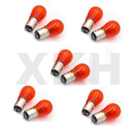SMT- 1157 AMBER STOCK TAIL LIGHT REAR BRAKE STOP TURN SIGNAL LAMPS BULBS 1157NA x10 [B07MHLGZSJ]