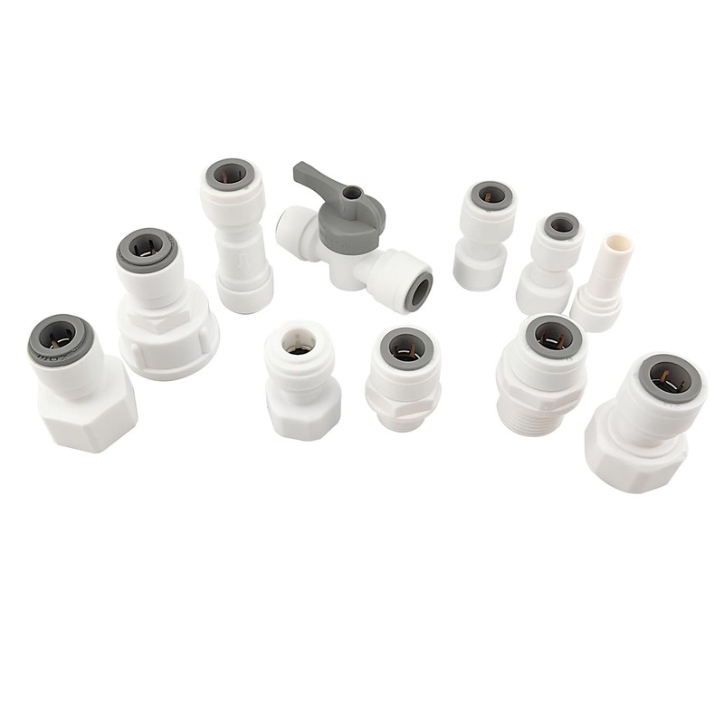 Qrity 1 Piece Water Quick Coupling Fitting, 3/8 Inch RO