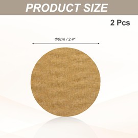 MECCANIXITY 2.4" Round Lampshade Diffuser, Anti-glare Lamp Shade Diffuser Fabric Lamp Cover for Desk Table Light Downlight Spotlight, Tan 2pcs