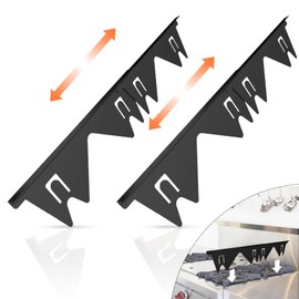 Stainless Steel Stove Gap Covers (2PCS), Stove Gap Filler for Kitchen Oven Counter Side Gap, Range Trim Kit, Easy Clean and Heat Resistant, Adjustable Length 13.8" to 27.5" 1