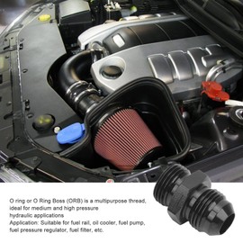 4Pcs ORB Male Fitting Aluminum Alloy 1500PSI O Ring Male Flare Adapter for Oil Cooler Fuel Pump (8AN ORB to 8AN)