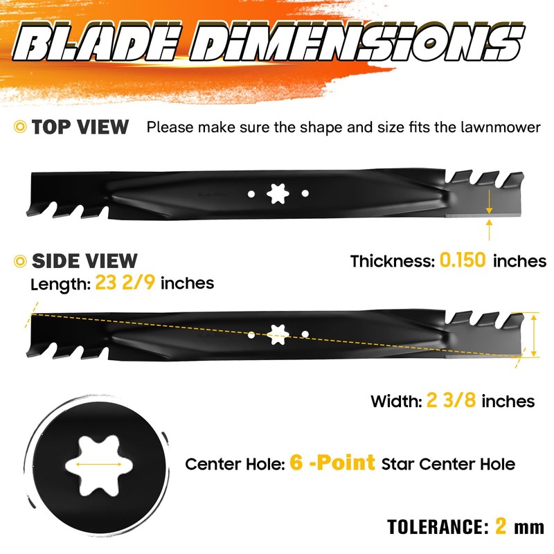 46 inch Mulching Blades for Cub Cadet XT1 XT2 ZT1