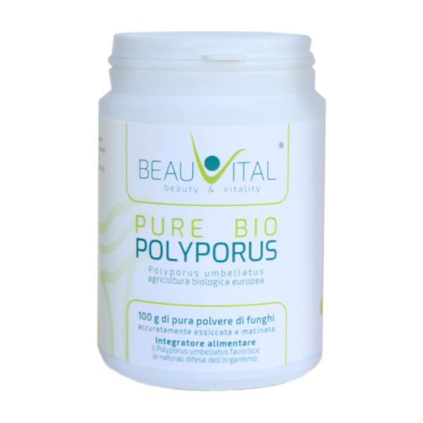 Pure Bio Polyporus umbellatus 100 g fungo in polvere da agricoltura biologica UE, vegano, senza additivi artificiali