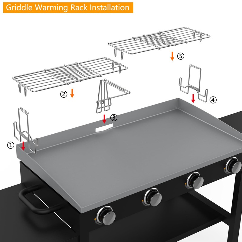 Griddle Warming Rack for Blackstone Griddle, Adjustable Griddle Accessories Cooling