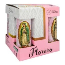 Aramo Veladora Religiosa Florero Virgen De Guadalupe Aramo 9 Pzas