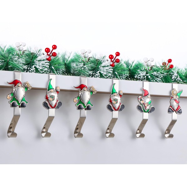Christmas Stocking Holders for Mantle Set of 6, Christmas Stocking