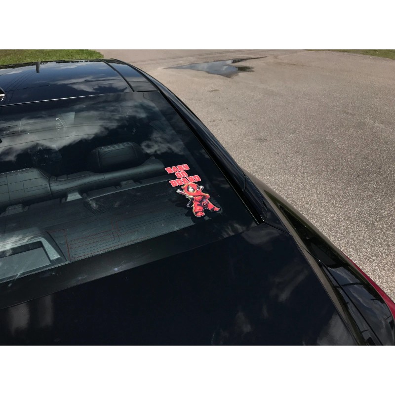 Avery Hi-Performance Baby On Board Deadpool Decal Sticker, Baby Deadpool