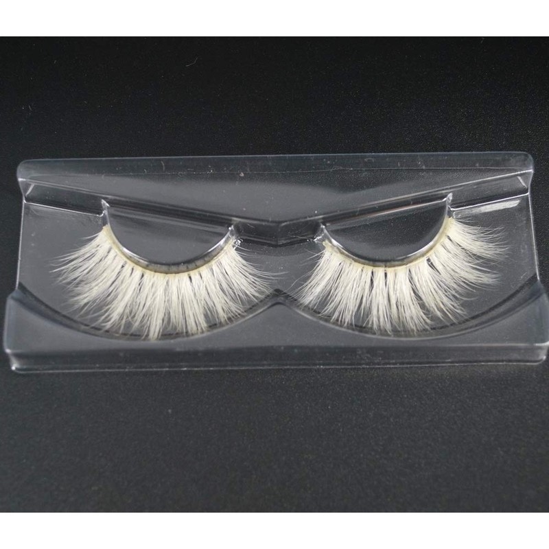 3 pairs White Eyelashes Mink Natural Looking False Strip Lashes