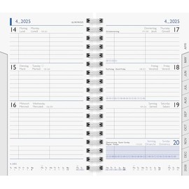 BRUNNEN Weekly Replacement Calendar Model 756 (2025), 2 Pages = 1 Week, A6, 144 Pages, White