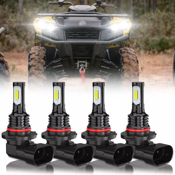 CHUSYYRAY 4x 9005 LED Headlight Hi/Lo Bulbs Kit For Can-Am
