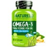 NATURELO Burpless Omega 3 Fish Oil Supplement - 1100mg Triglyceride