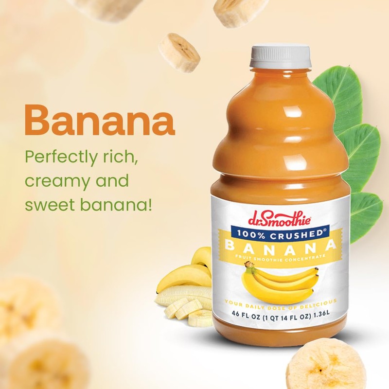 Dr. Smoothie 100% Crushed Banana – No Added Sugar, Made