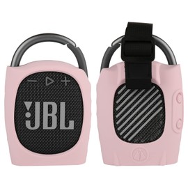 TXEsign Silicone Case Compatible with JBL Clip 4 - Portable Mini Bluetooth Speaker Stand Up Protective Carrying Case Cover for JBL Clip 4 (Pink)