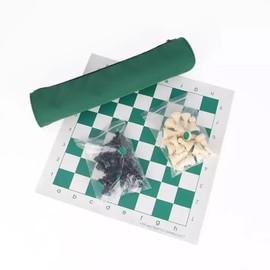 Set de Ajedrez Profesional para Torneo de 65mm con Tablero de Juego, Fichas y Bolsa de Viaje - Juguetes Intelectuales de Ajedrez de Plástico para Adultos y Niños