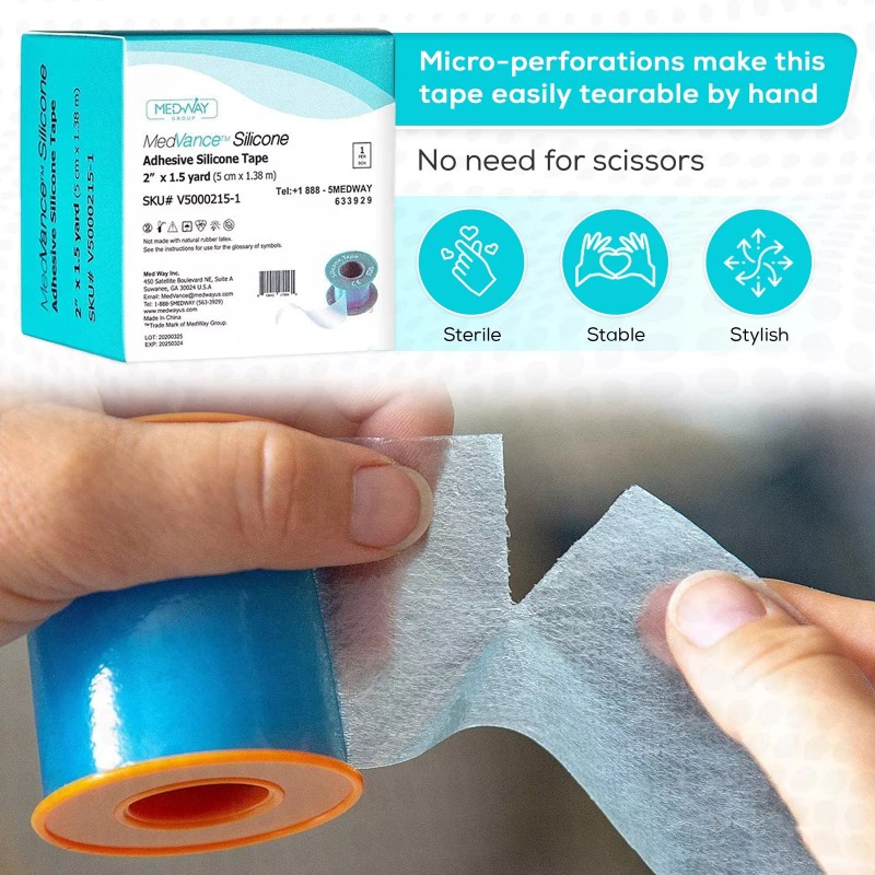 MedVance Soft Silicone Tape with Perforation for Easy Cut Size