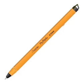 Pluma Lapicero Azor Pin Point Punto Fino 0.7 Mm 12 Piezas Tinta Azul Exterior Amarillo