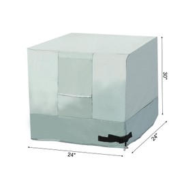 PATIKIL Central Air Conditioner Covers, 24x24x30 Outside Units Cover Air Conditioner Cover Waterproof AC Cover for Outdoor Winter Protection, Gray