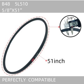 Wspeesi TP250 Drive Belt Wear-Resistant, Weather-Resistant 51" V-Belt for Roof Ladder Lifts, Perfectly Compatible with TranzSporter TP250 and TP400 Lifts.