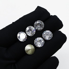 Ginlee Pointed Back Large Nail Rhinestone, K9 Glass Rhinestones Sparkle Nail Beads Faceted Crystal Gems for Nails Decoration DIY Crafts Jewelry Making (Round 10mm 45PCS 27.99)