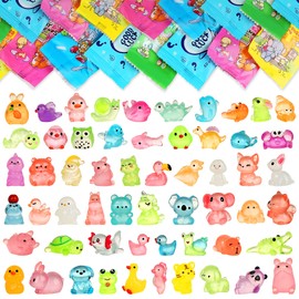 pupuluck 80pcs Mini Resin Animals Blind Bags 80 Styles Mystery Bags