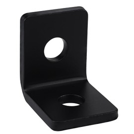 LAICCUM 10 Pack 2 Holes 90° Fitting for 1-5/8" Strut Channel, Strut Hardware L Brackets, 3/16" Thickness, Black